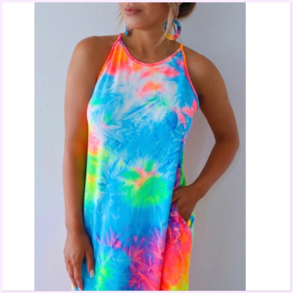Dresses & Skirts - Last one small Multi colored Tie-dye maxi dress
